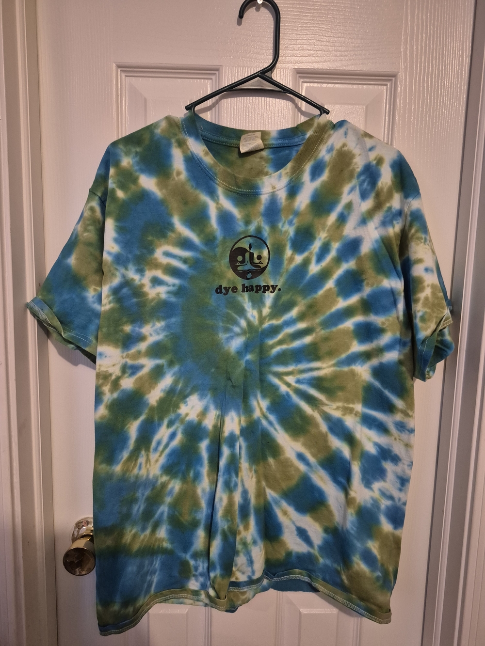 Port and Company Tie-Dye Short Sleeve Tee in Blue and Green